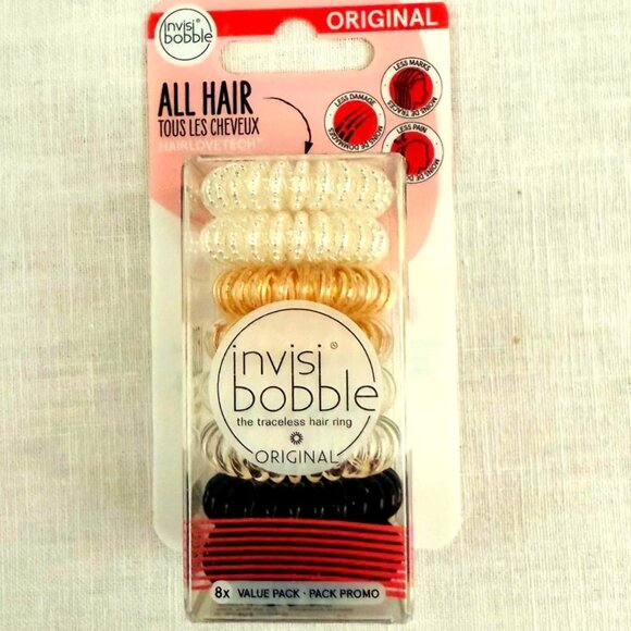 Invisibobble Original Traceless Hair Ring Value Pack 8x Spiral Ponytail Holder - Picture 7 of 8